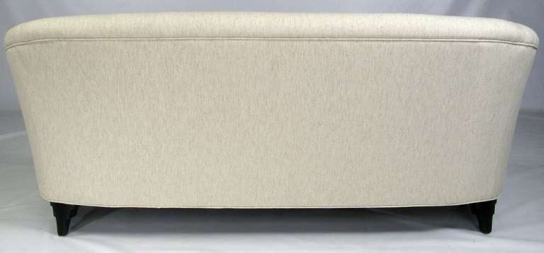 20th Century Donghia Sofa In Heathered White Stroheim & Romann Hemp Linen