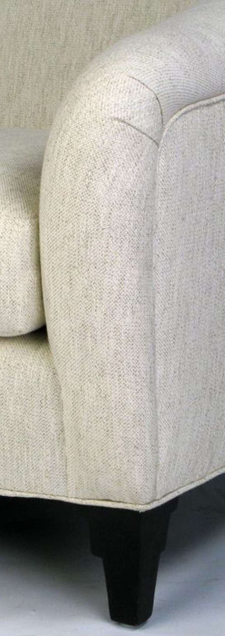 Donghia Sofa In Heathered White Stroheim & Romann Hemp Linen 2