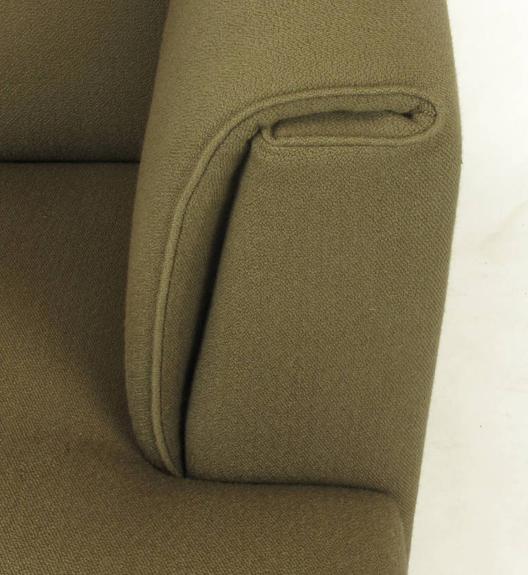 Paolo Piva Tuxedo Sofa In Grey Wool Crepe By Wittmann Austria 1