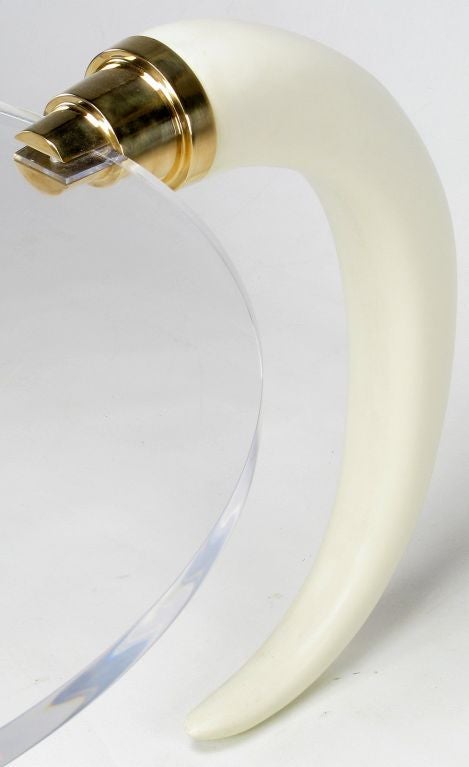 Magnificent Tusk & Lucite Center Table 2