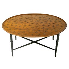 Vintage Kittinger Incised Thistledown Coffee Table