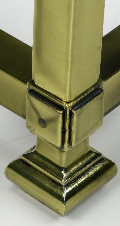 Pair Brass Picture Frame End Tables By Mastercraft 2