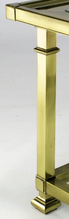 Pair Brass Picture Frame End Tables By Mastercraft 4