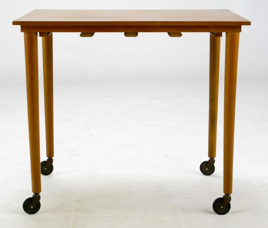 20th Century Set Four Bertha Schaefer Style Nesting Tables and Serving Table For Sale