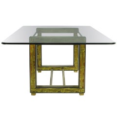 Mastercraft Bernhard Rohne Acid-Etched Brass Table