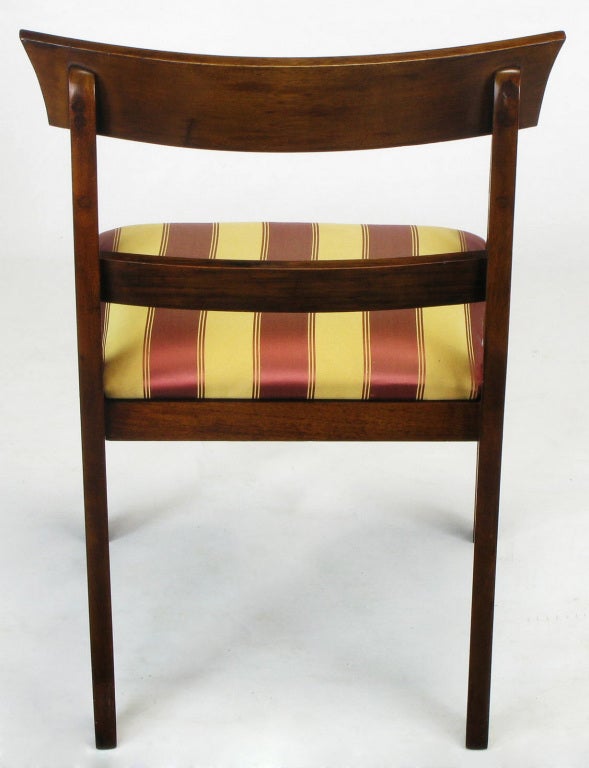 Four Regency Scrolled Arm Dining Chairs 2