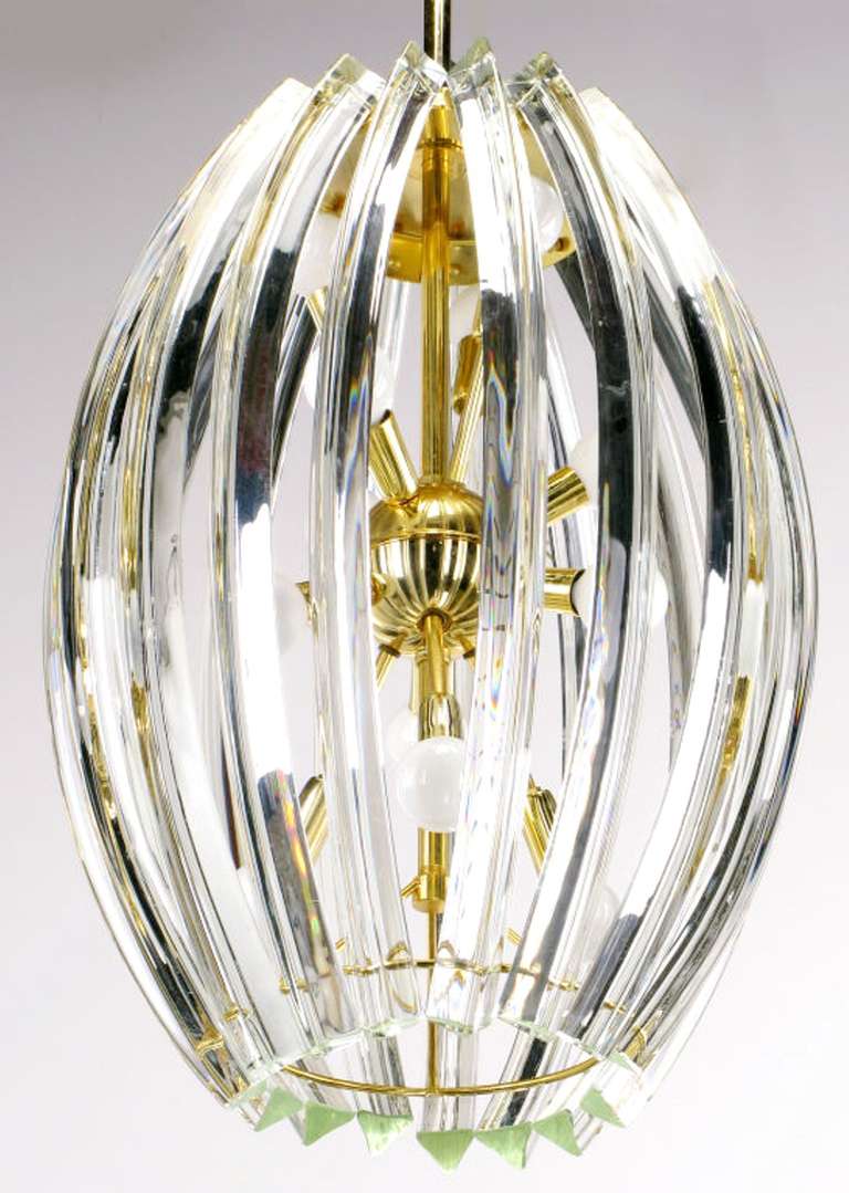 Bent Venini-style glass crystal 