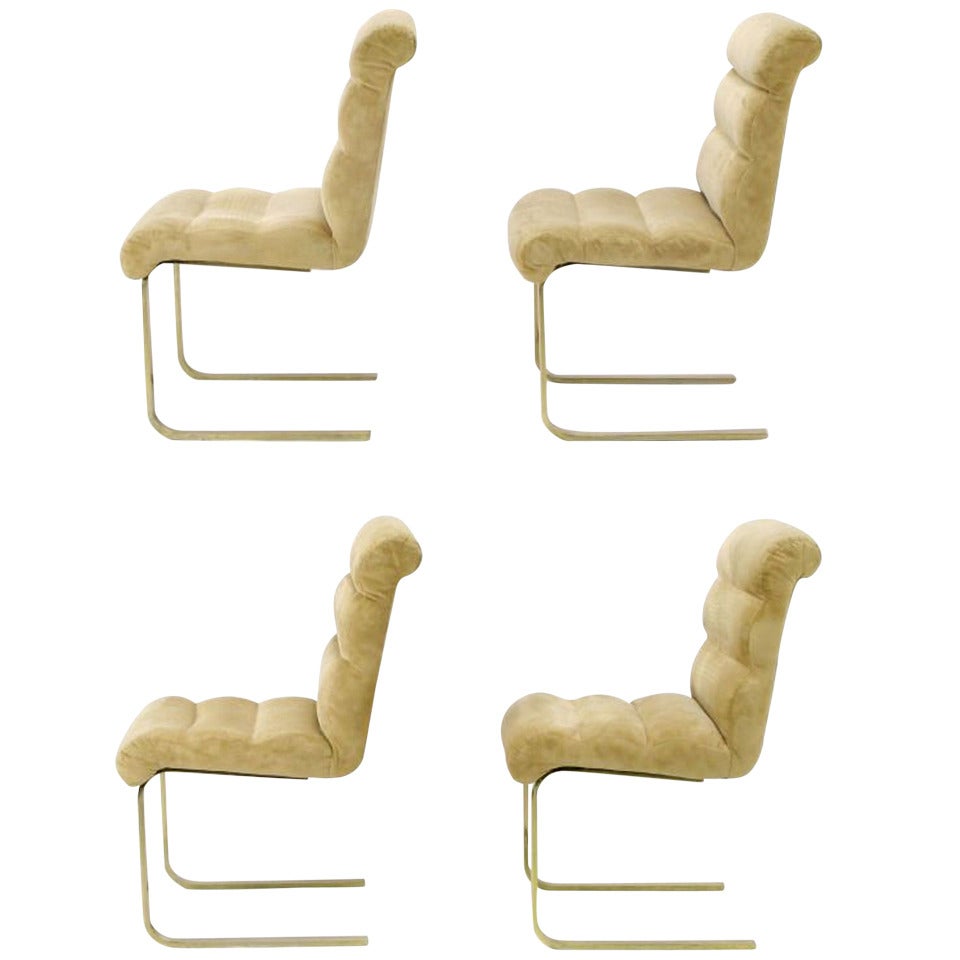 Four Lugano Dining Chairs By Mariani For Pace