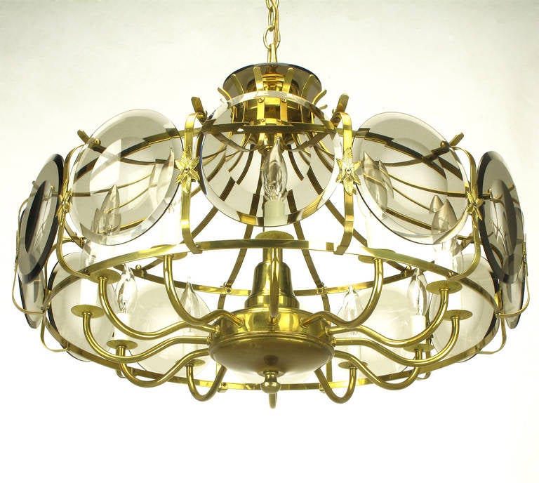 smoked glass chandelier