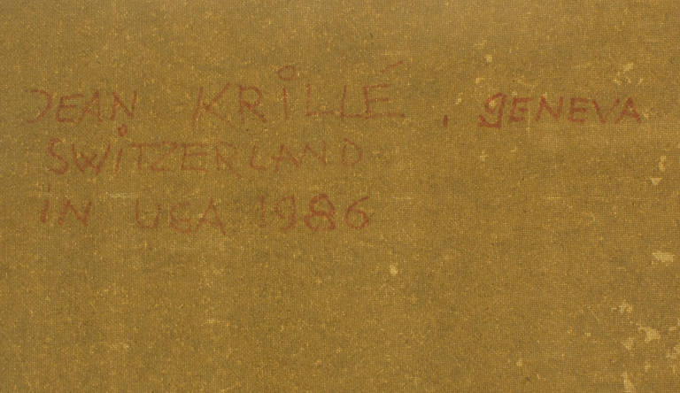 Acrylique sur panneau « Genève, suisse, 1986 » de Jean Krille en vente 3