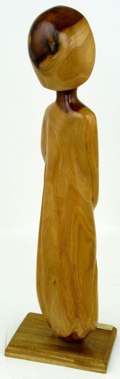 20ième siècle Seri - Sculpture en bois abstraite de femme en fer par Miguel Estrella en vente