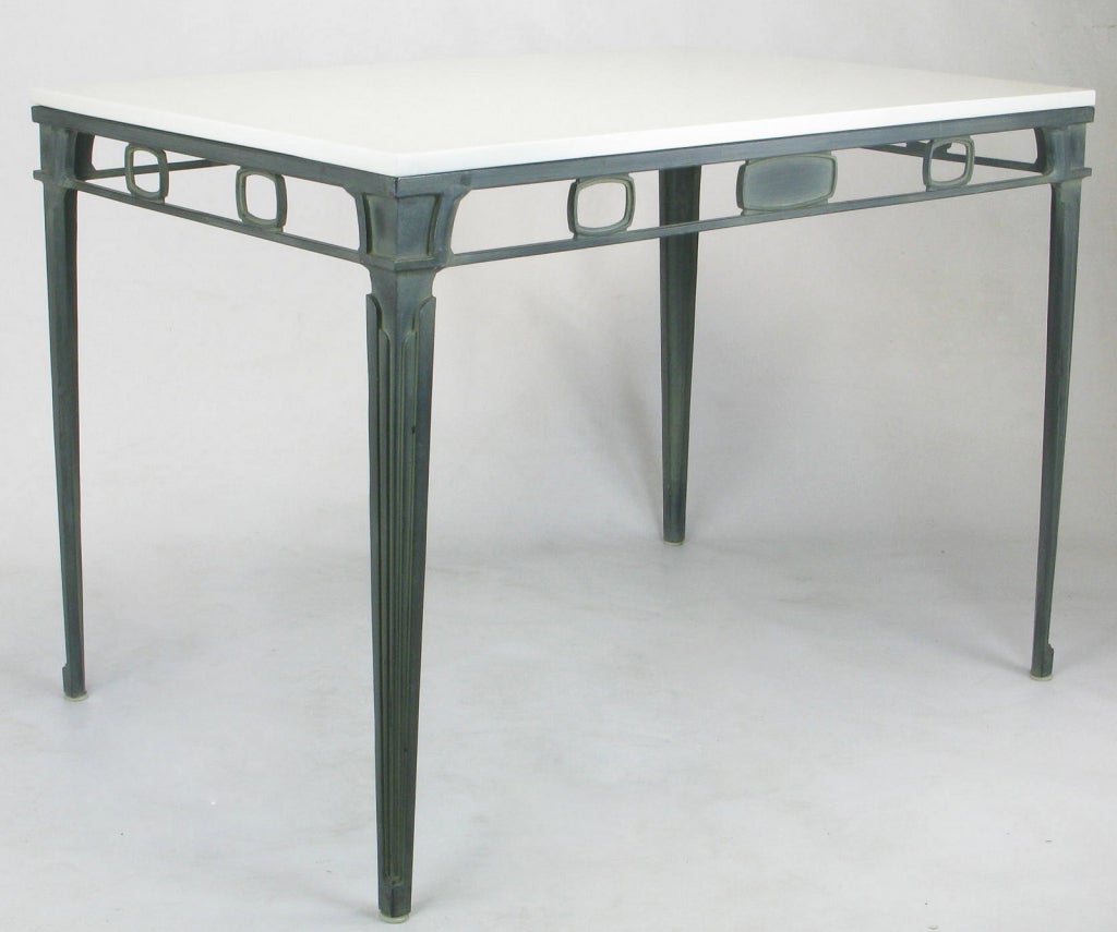 white porcelain dining table