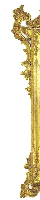 Großer italienischer Rokoko-Spiegel aus geschnitztem und vergoldetem Holz (Italienisch) im Angebot