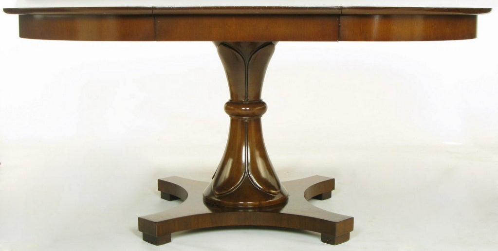 American Lorin Jackson For Drexel Reverse Quatrefoil Base Pedestal Table