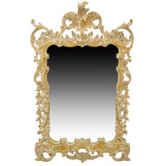 La Barge Italian White Glazed Wood Rococo Wall Mirror