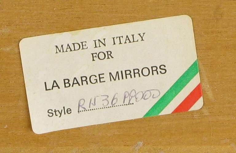 La Barge Italian White Glazed Wood Rococo Wall Mirror 2