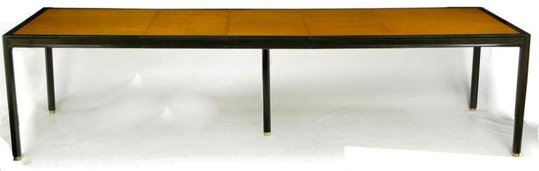 Mid-20th Century Harvey Probber Walnut & Mahogany Parsons Dining Table