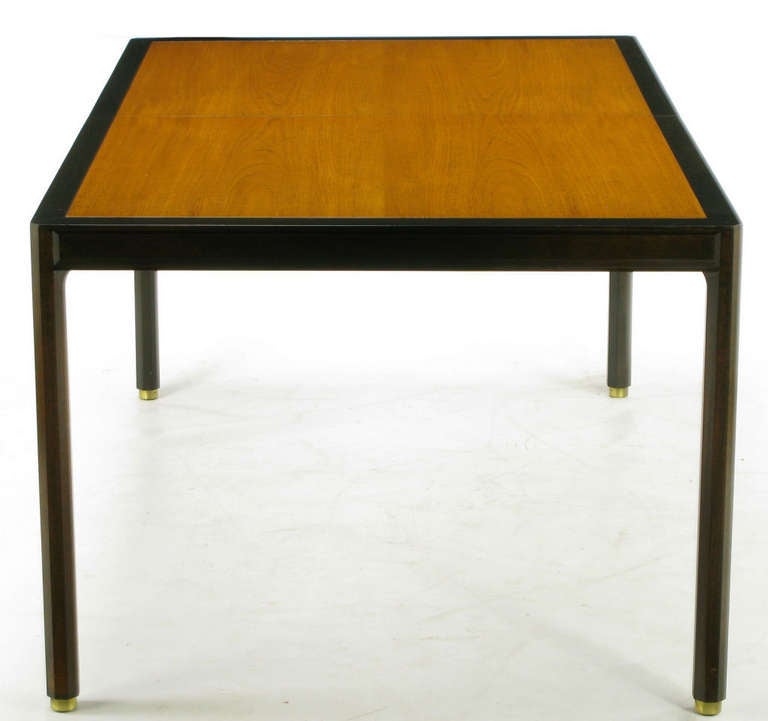 Harvey Probber Walnut & Mahogany Parsons Dining Table In Excellent Condition In Chicago, IL