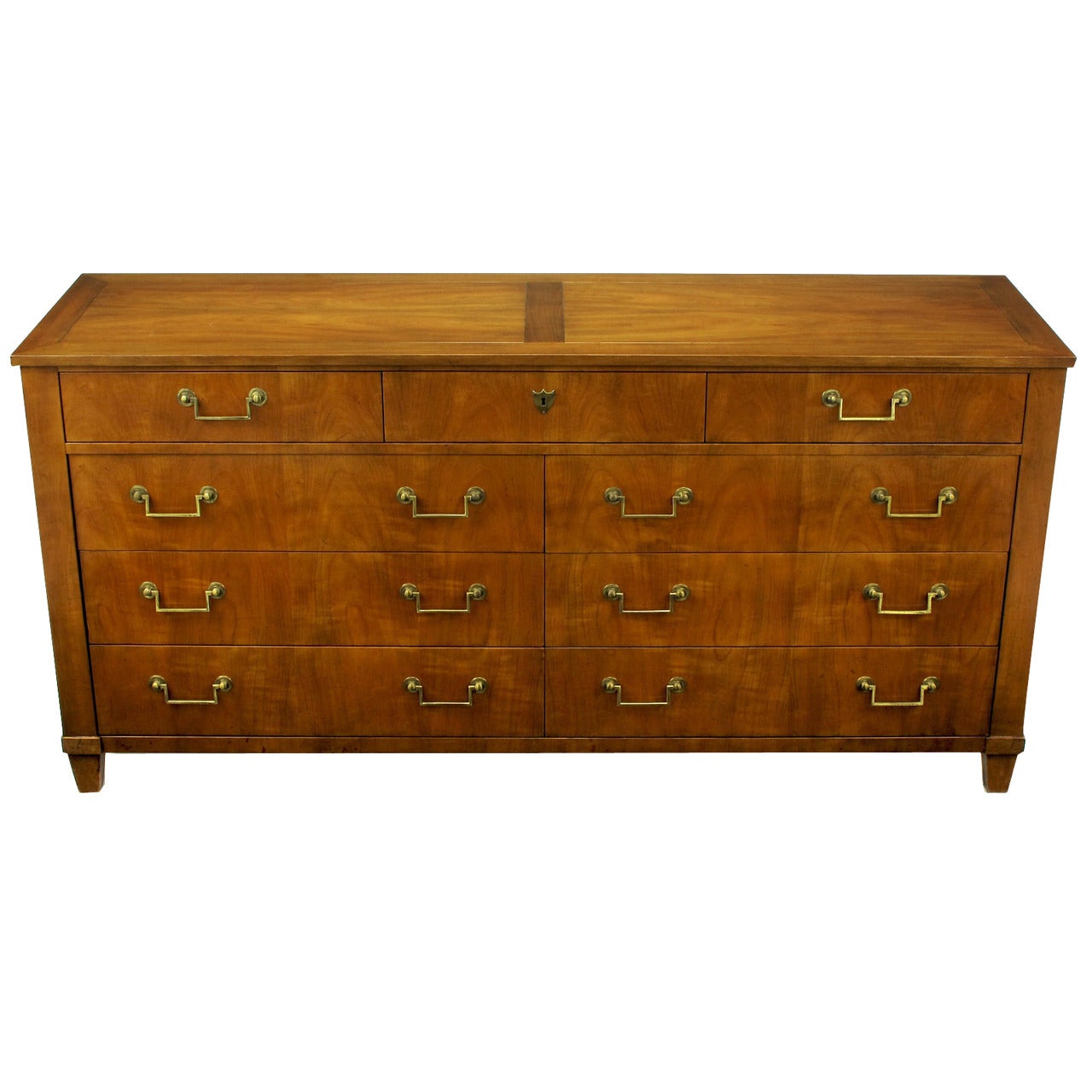 Baker French Cherry Regency Style Long Dresser. at 1stDibs