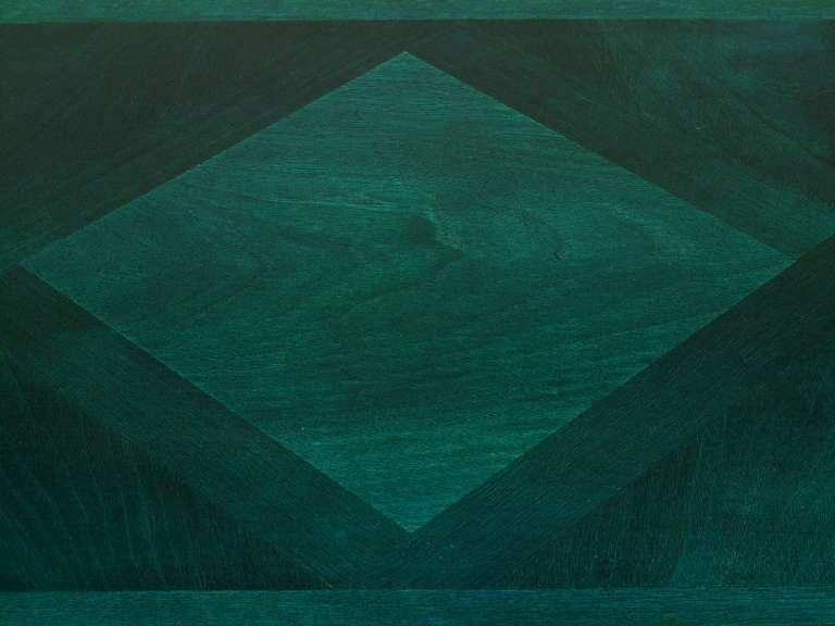 Jacques Bodart Parquetry Console In Saturated Viridian Green 3