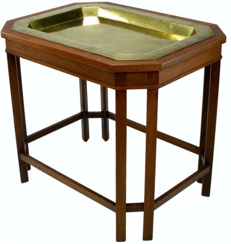brass corner table