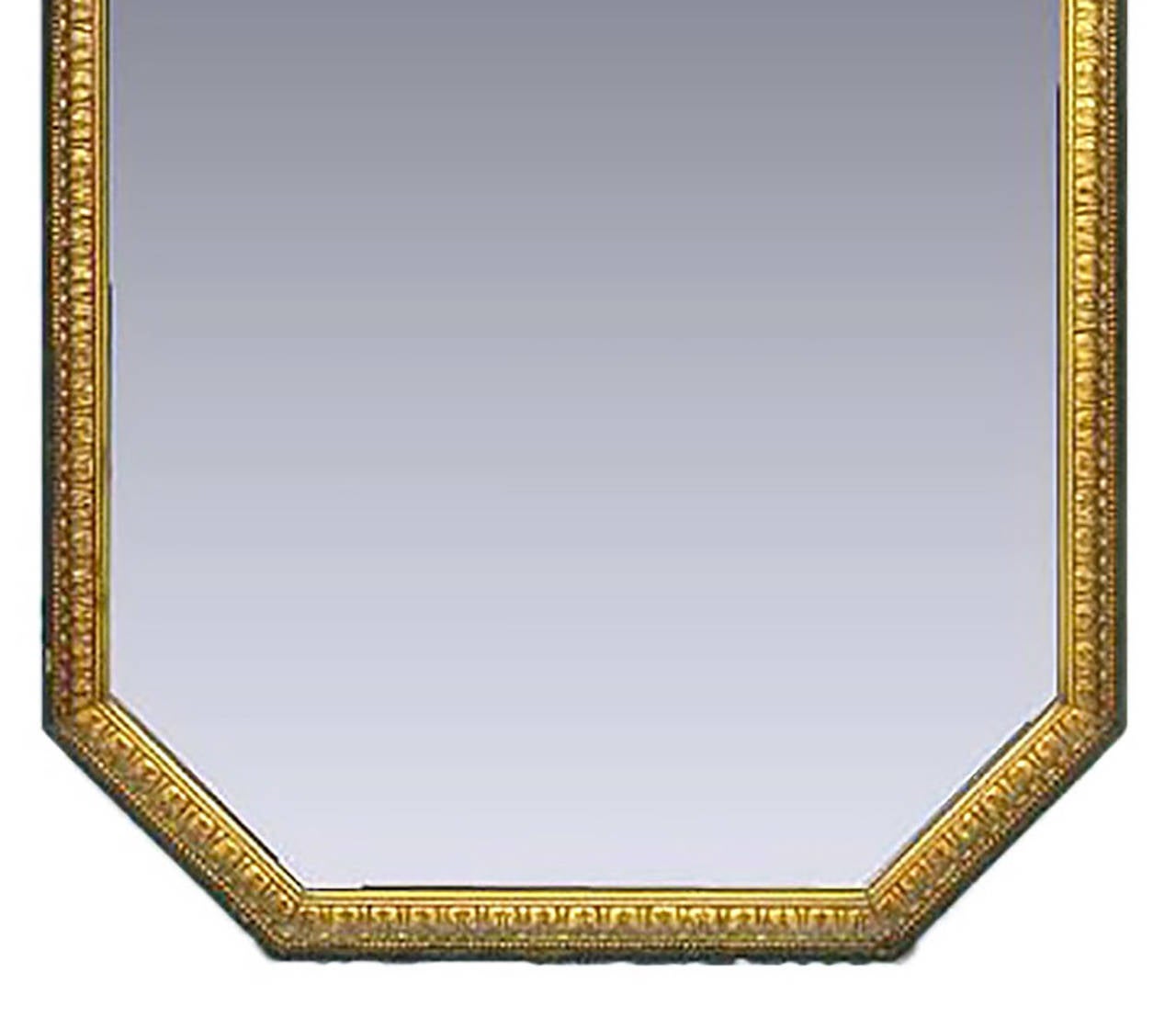 Parcel Gilt Carved Wood and Gesso Empire Mirror For Sale 2