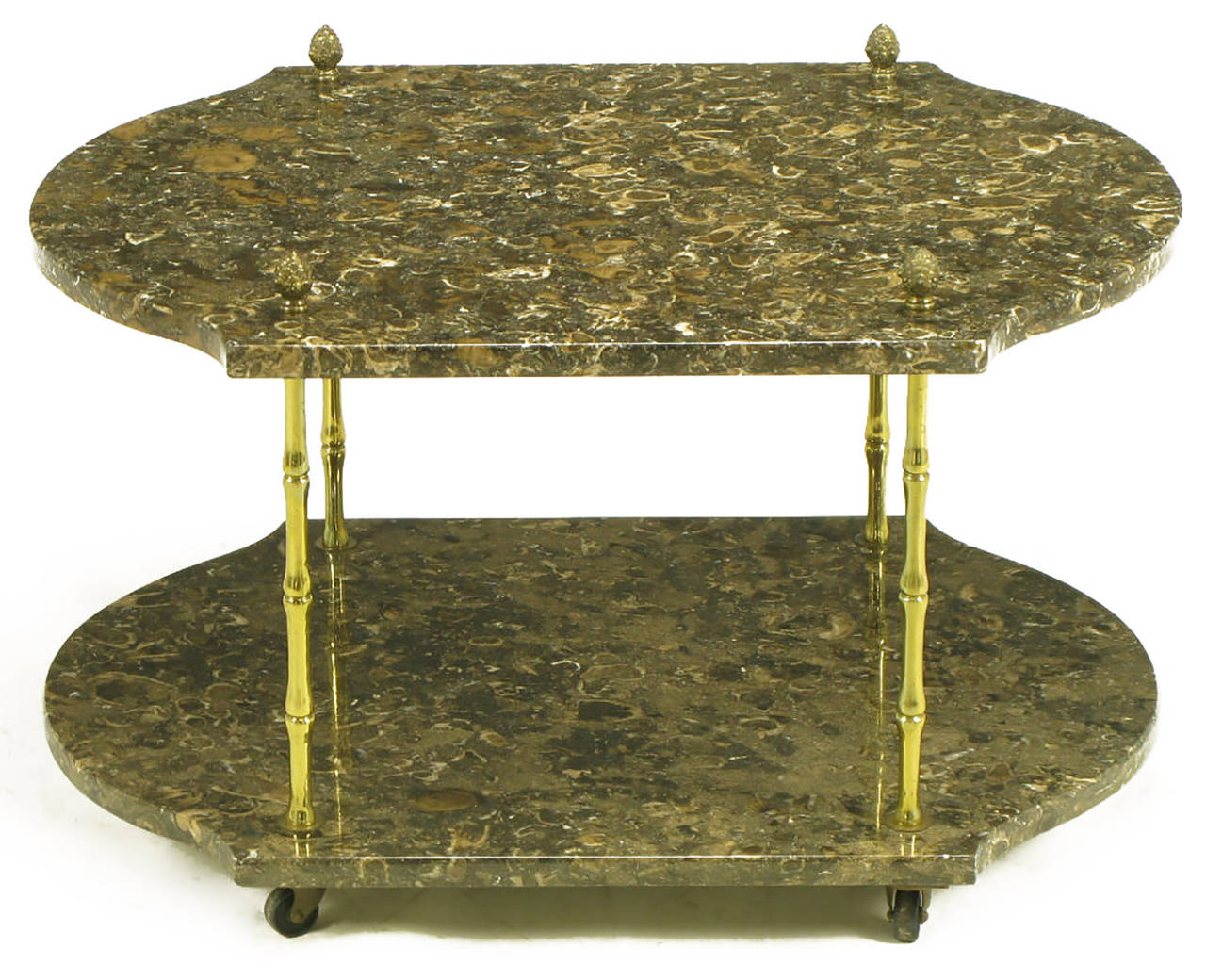 Pair of Italian Marble and Bronze End Tables 3