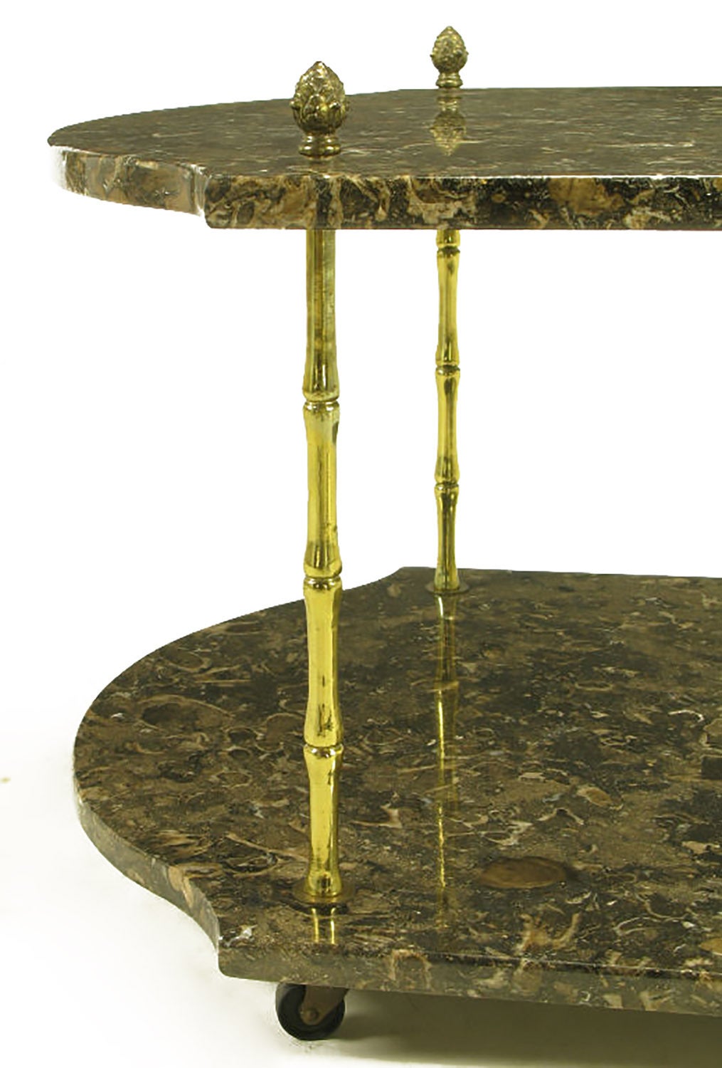 Pair of Italian Marble and Bronze End Tables 4