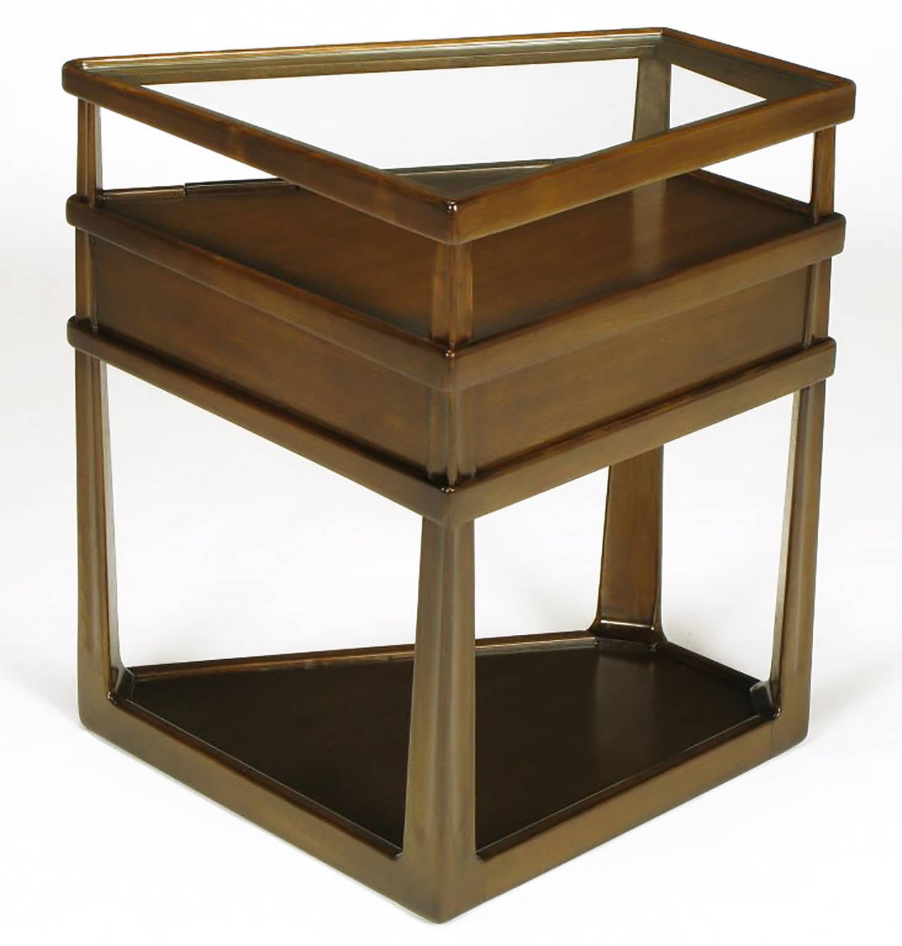 Uncommon Harold M. Schwartz Trapezoidal Side Table for Romweber In Good Condition For Sale In Chicago, IL