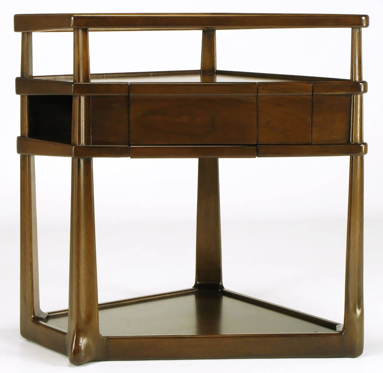Uncommon Harold M. Schwartz Trapezoidal Side Table for Romweber For Sale 4