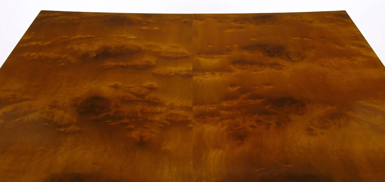 Rare Harold M Schwartz for Romweber Burled Walnut Parabolic Form Dining Table 2