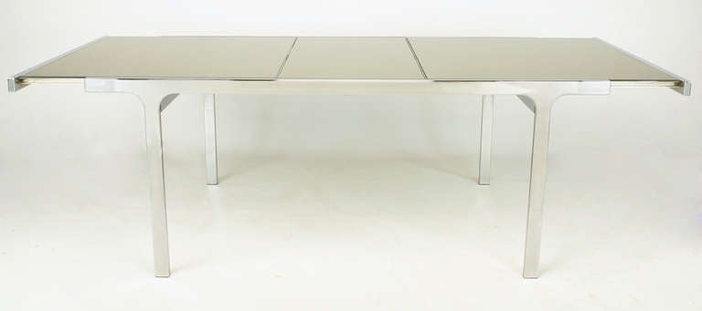 Canadian Signed Pierre Cardin Chrome and Mirror Dining Table