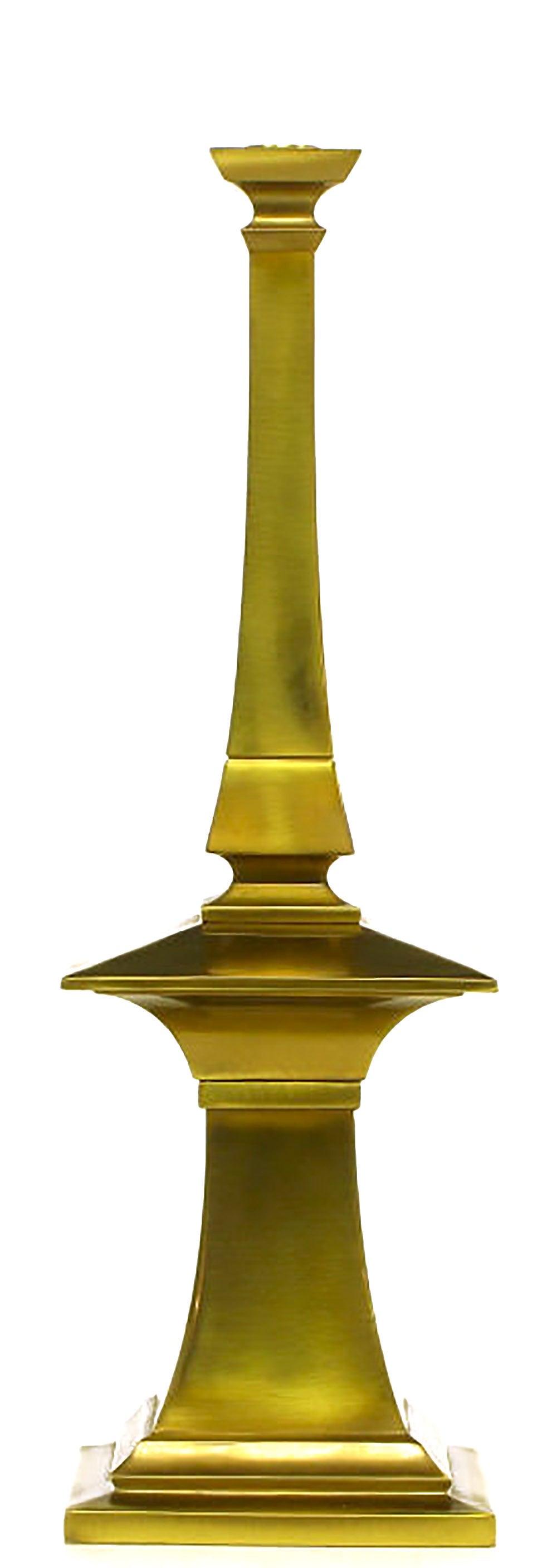 Frederick Cooper Architectural Tall Brass Table Lamp In Good Condition In Chicago, IL