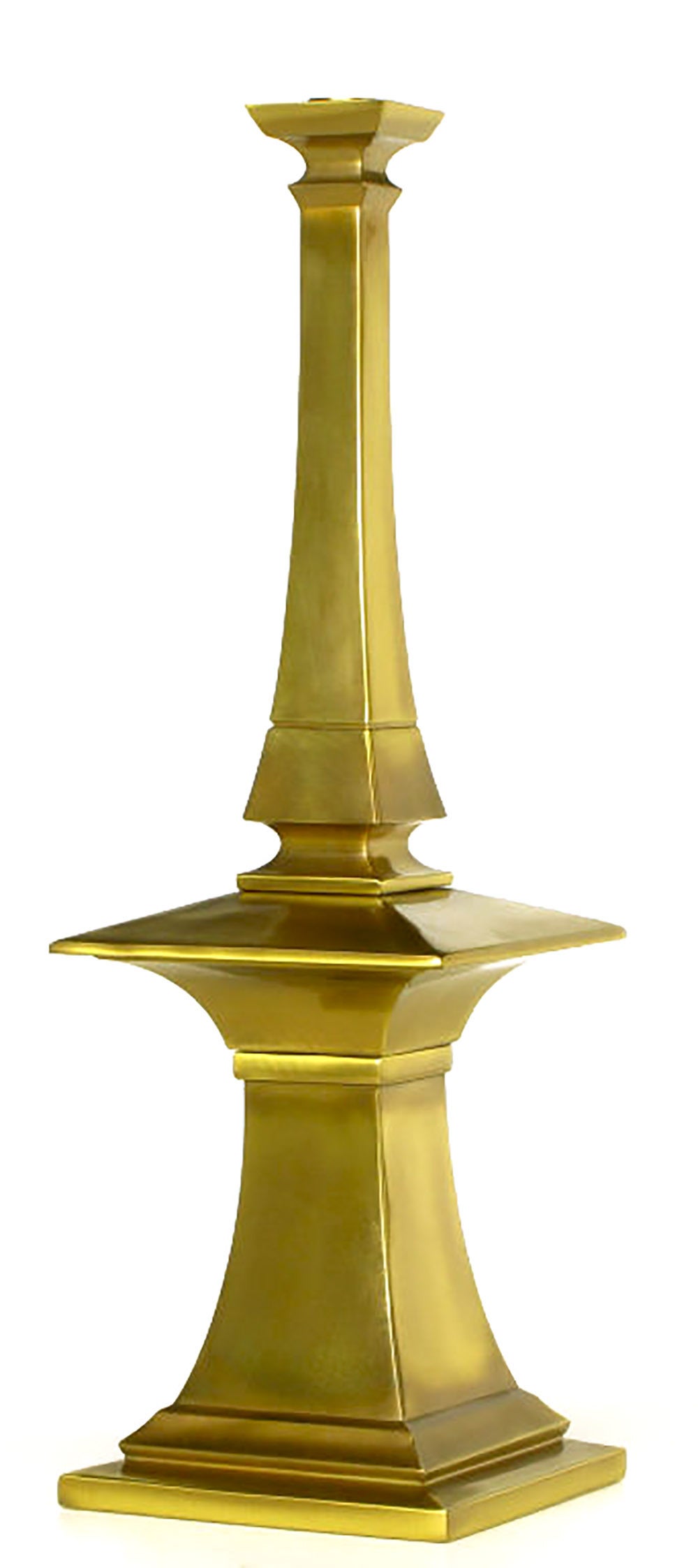 Mid-20th Century Frederick Cooper Architectural Tall Brass Table Lamp