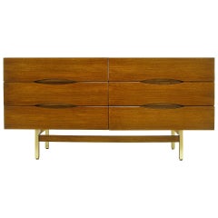 American of Martinsville Mahogany Dresser with Recessed Elliptical Pulls