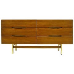 American of Martinsville Mahogany Dresser with Recessed Elliptical Pulls 2