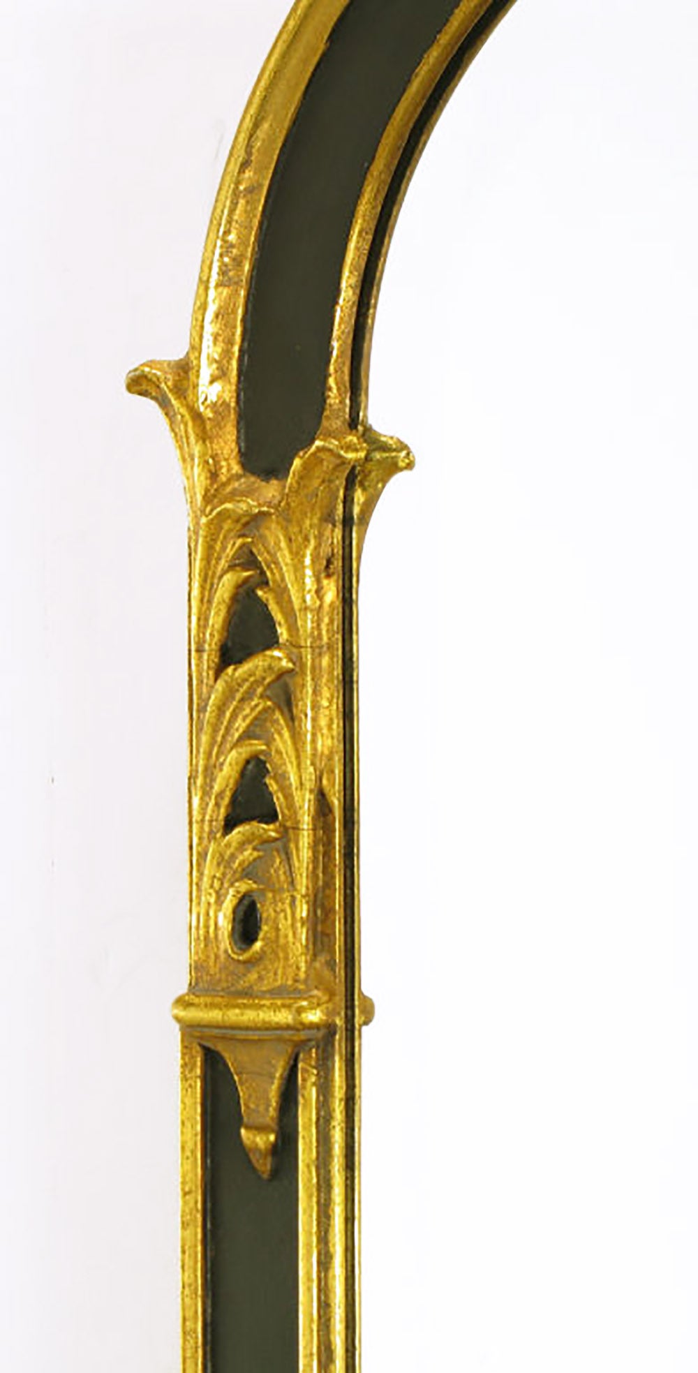 Late 20th Century Empire Revival Parcel-Gilt and Black Lacquer Wall Mirror For Sale