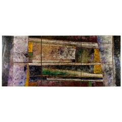 Juan Carlos Macias Monumental 7'4" X 20' Abstract Triptych