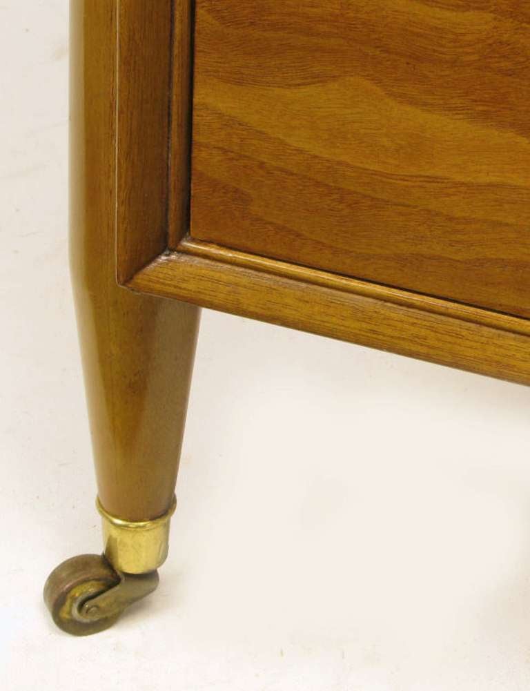 Mid-20th Century Landstrom Furniture Walnut and Vitrolite Long Dresser