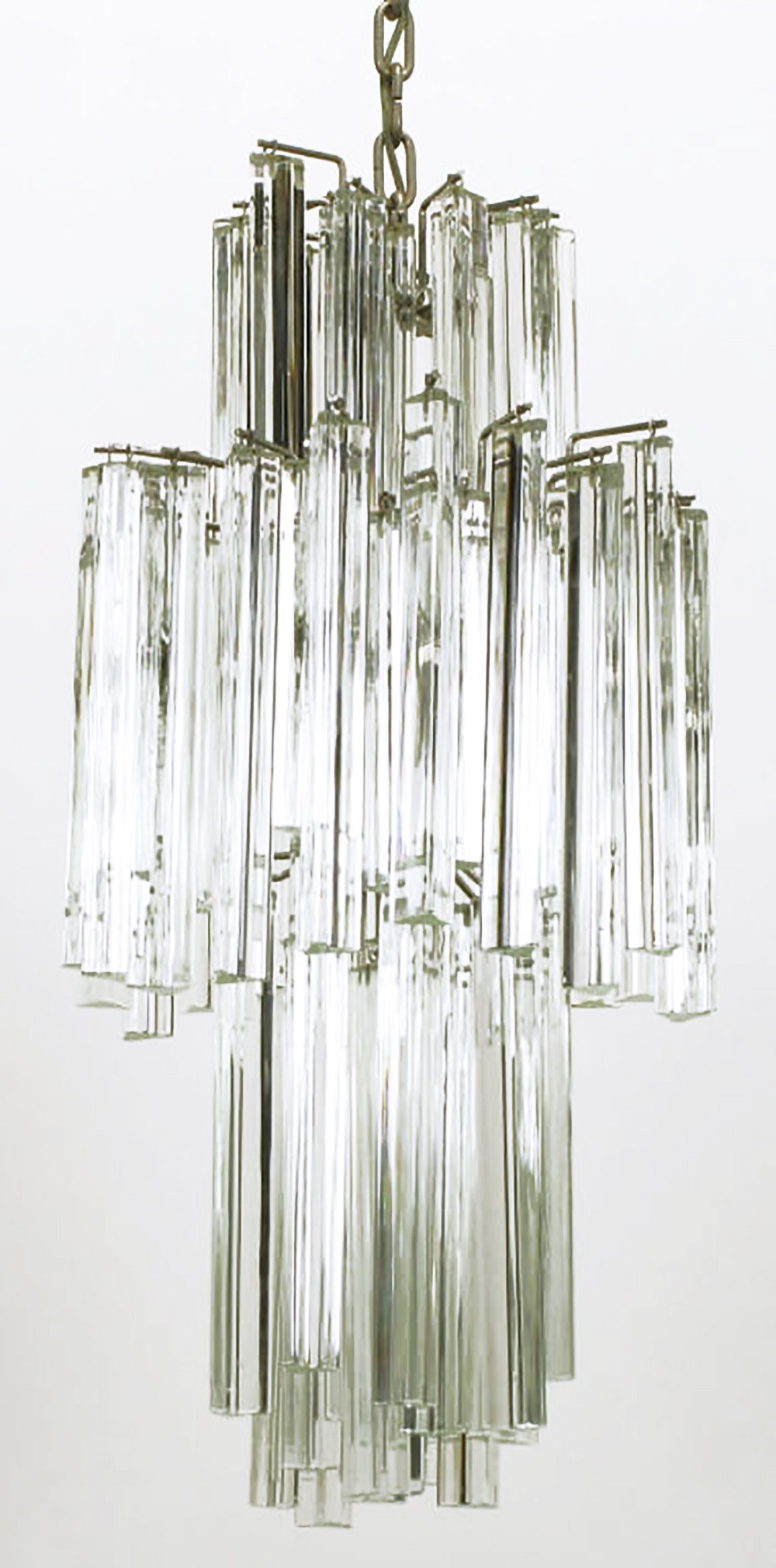Glass Triple-Layer Venini Crystal Chandelier
