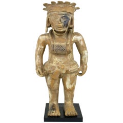 Mayan Figural Sculpture In Glazed Terra Cotta