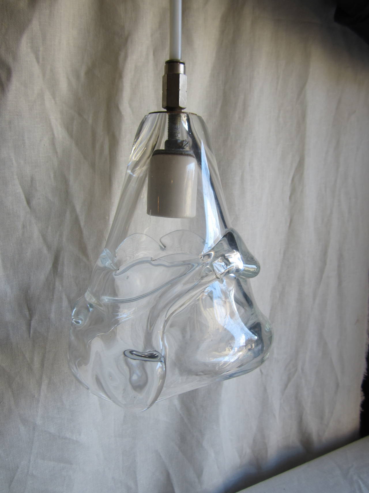 Four Handblown Glass Hanging Fixtures 2