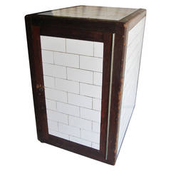 Antique Porcelain and Wood Humidor