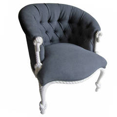 Carved Rope and Tassel Armchair 8