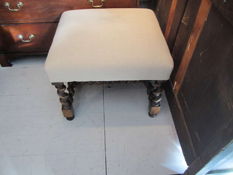 American 19th Century Barley Twist Stool/Bench