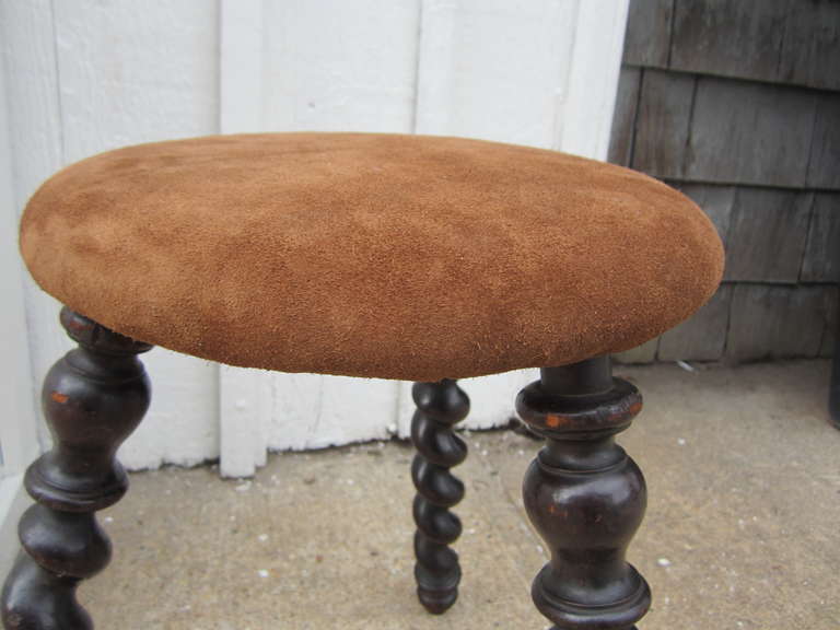 Barley Twist Stool In Excellent Condition In East Hampton, NY