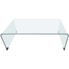 Modern Glass Waterfall Coffee Table