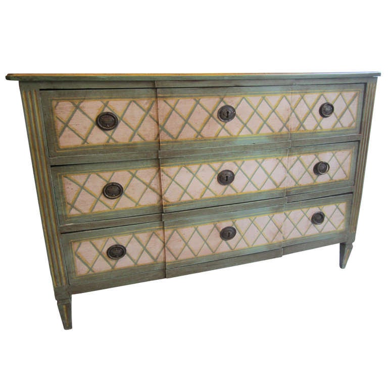 19th Century Painted 3 Drawer Chest