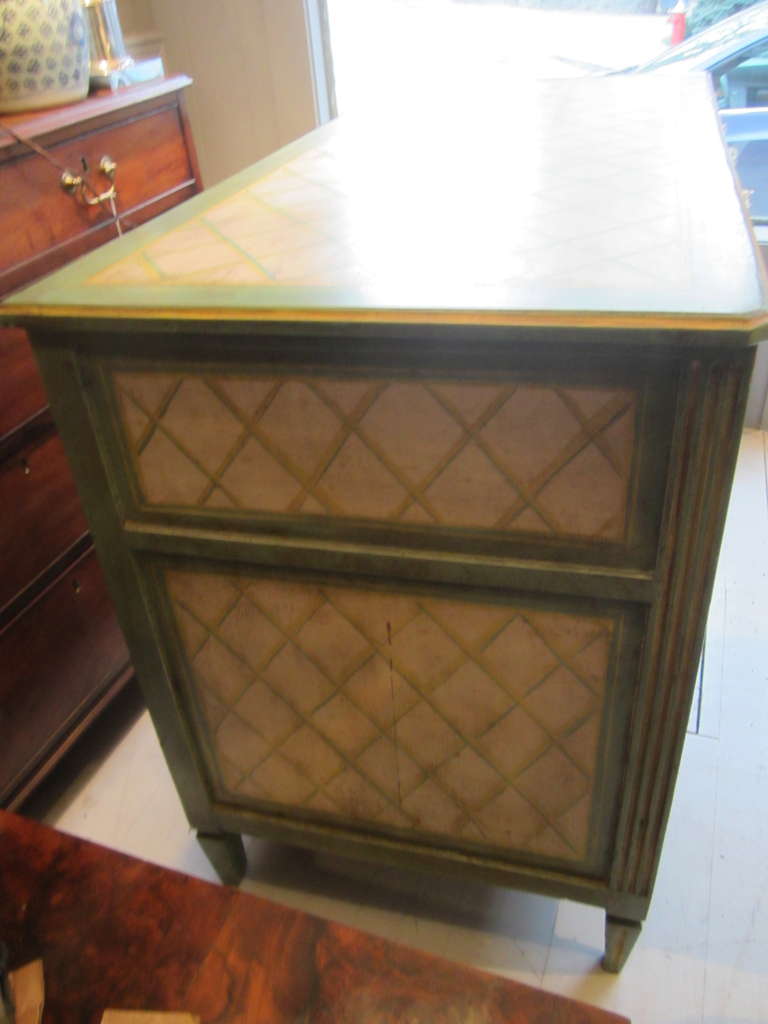 Wood 19th Century Painted 3 Drawer Chest