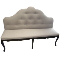 Vintage Bench with Tufted Back